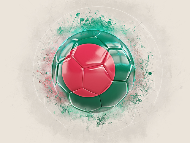 Grunge football. Download flag icon of Bangladesh at PNG format