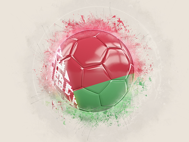 Футбольный мяч в стиле грандж. Скачать флаг. Белоруссия