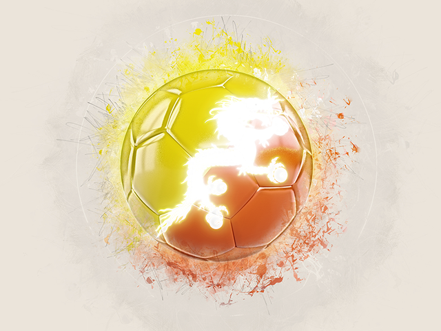 Grunge football. Download flag icon of Bhutan at PNG format
