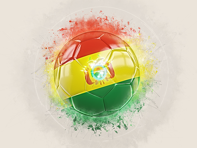 Grunge football. Download flag icon of Bolivia at PNG format