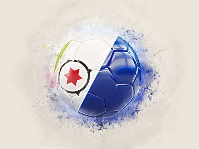 Grunge football. Download flag icon of Bonaire at PNG format