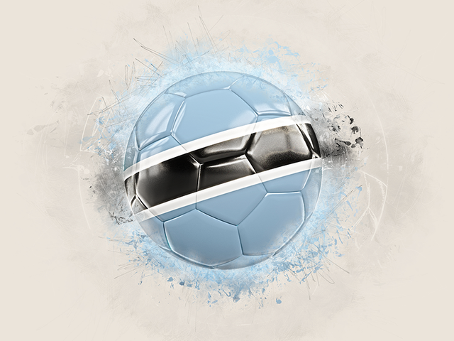 Grunge football. Download flag icon of Botswana at PNG format