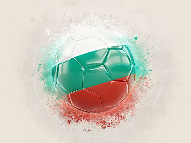 Grunge football. Download flag icon of Bulgaria at PNG format