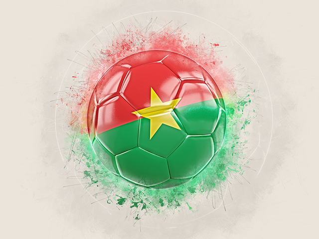 Футбольный мяч в стиле грандж. Скачать флаг. Буркина Фасо