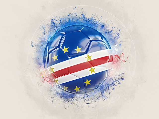 Grunge football. Download flag icon of Cape Verde at PNG format