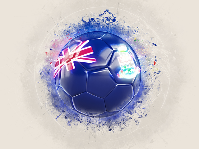 Grunge football. Download flag icon of Cayman Islands at PNG format