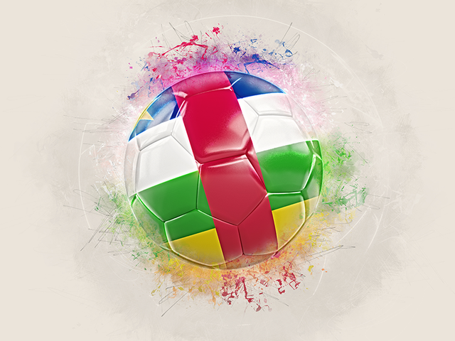 Grunge football. Download flag icon of Central African Republic at PNG format