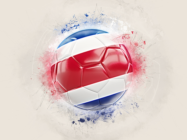 Grunge football. Download flag icon of Costa Rica at PNG format