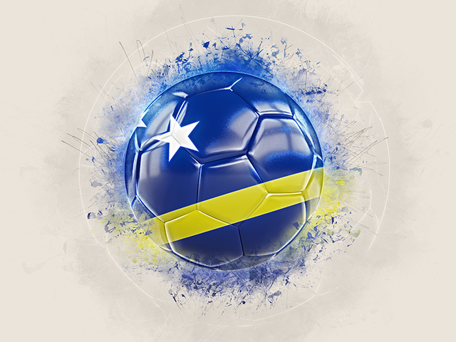 Grunge football. Download flag icon of Curacao at PNG format