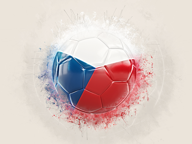Grunge football. Download flag icon of Czech Republic at PNG format