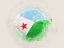 Djibouti. Grunge football. Download icon.