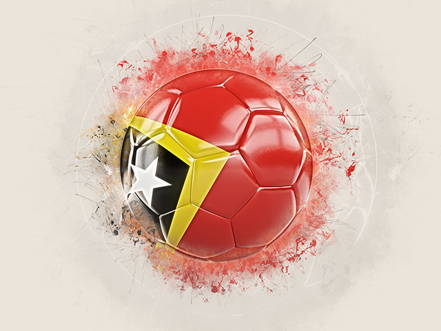 Grunge football. Download flag icon of East Timor at PNG format
