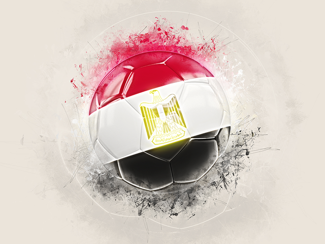 Grunge football. Download flag icon of Egypt at PNG format
