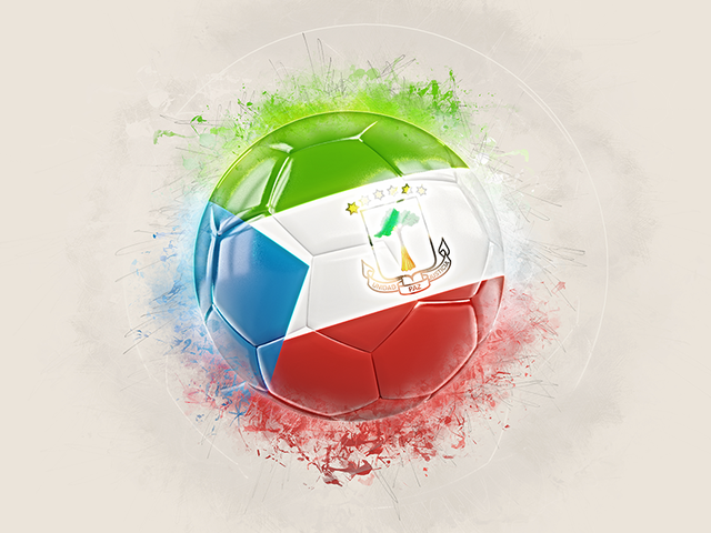 Футбольный мяч в стиле грандж. Скачать флаг. Экваториальная Гвинея