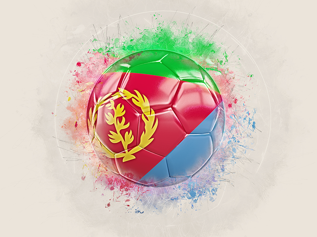 Grunge football. Download flag icon of Eritrea at PNG format