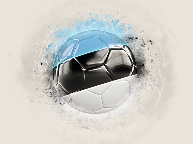 Grunge football. Download flag icon of Estonia at PNG format