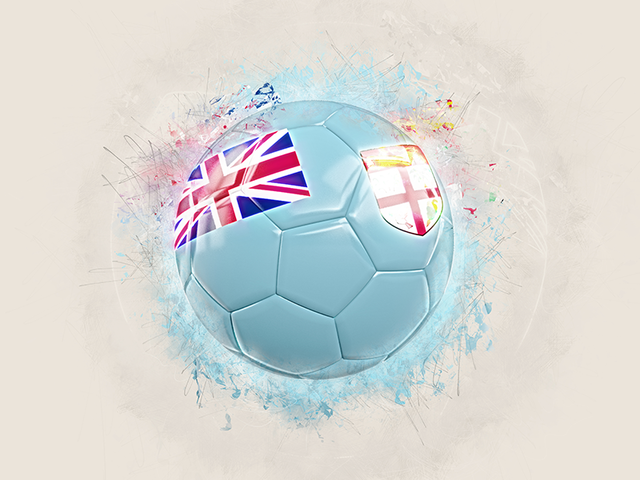 Grunge football. Download flag icon of Fiji at PNG format
