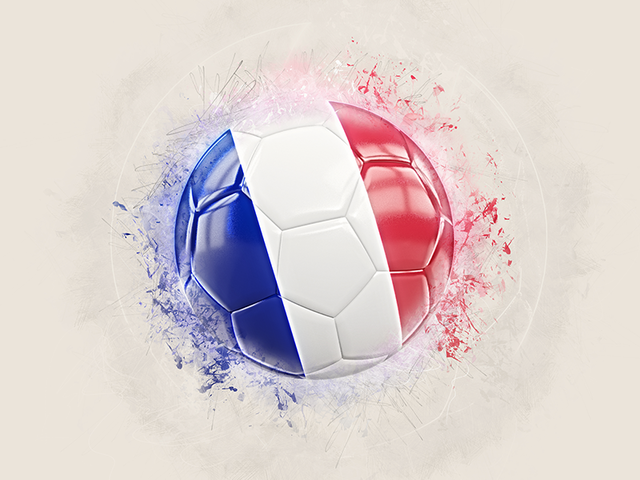 Grunge football. Download flag icon of France at PNG format