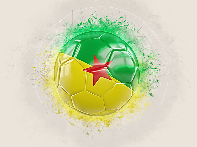 Grunge football. Download flag icon of French Guiana at PNG format