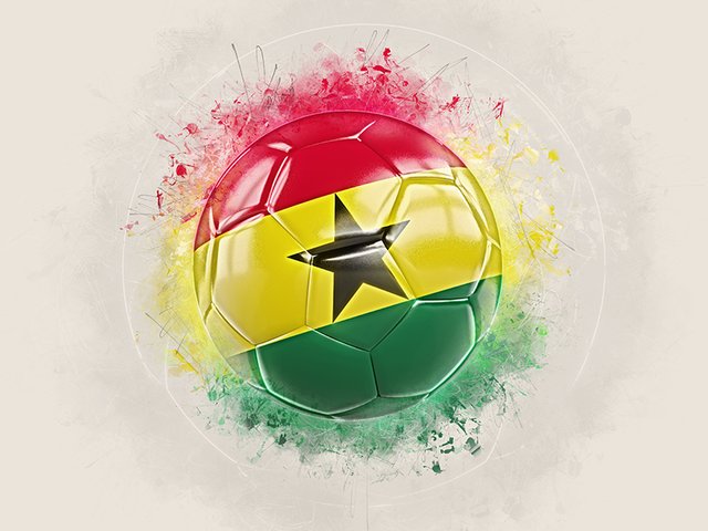 Футбольный мяч в стиле грандж. Скачать флаг. Гана