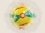 Grenada. Grunge football. Download icon.