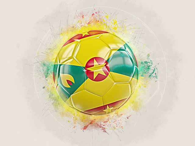 Grunge football. Download flag icon of Grenada at PNG format