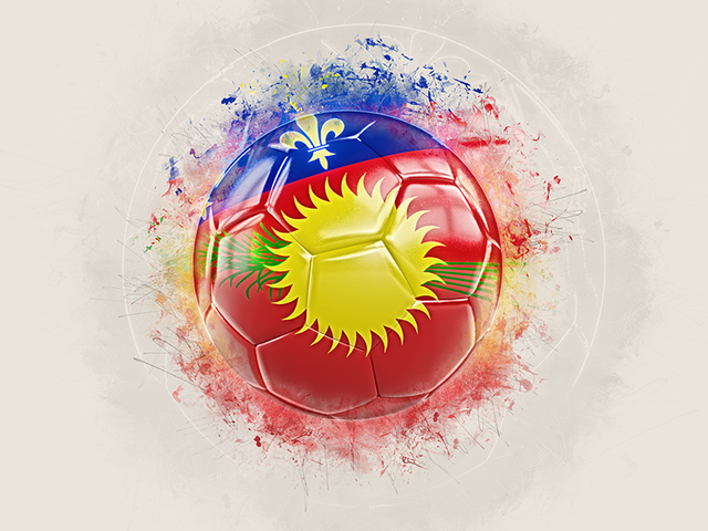 Grunge football. Download flag icon of Guadeloupe at PNG format