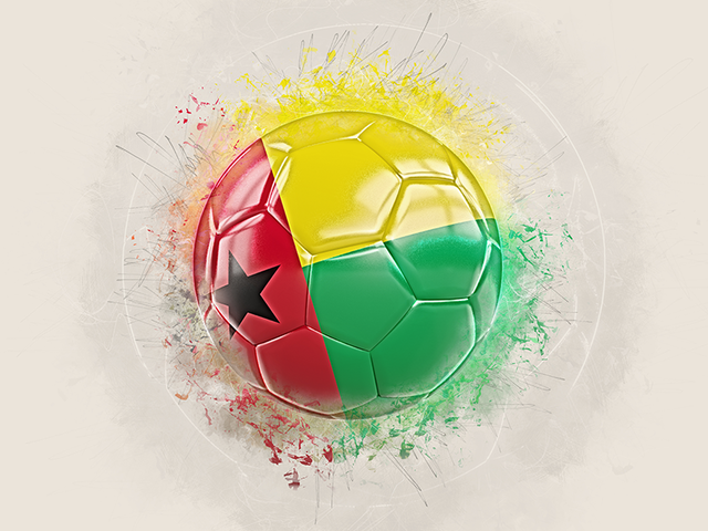Grunge football. Download flag icon of Guinea-Bissau at PNG format