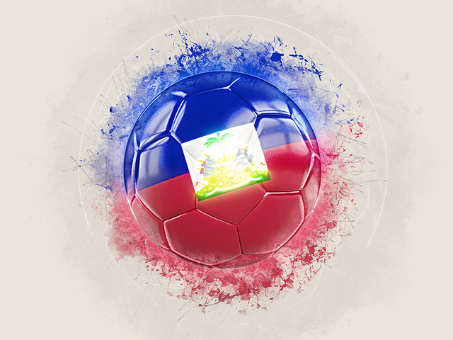 Grunge football. Download flag icon of Haiti at PNG format