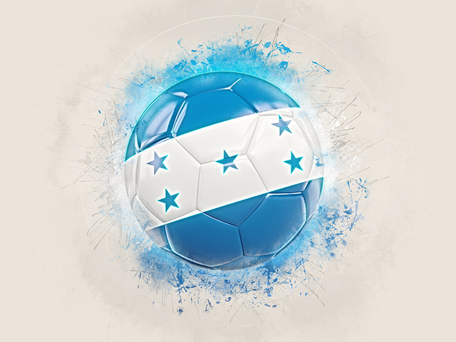 Футбольный мяч в стиле грандж. Скачать флаг. Гондурас