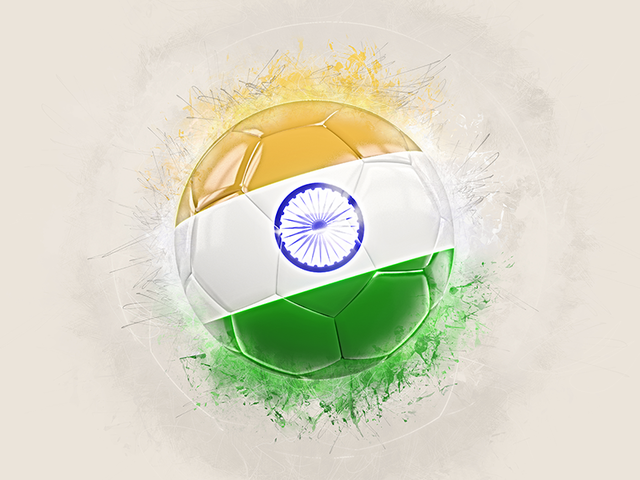 Grunge football. Download flag icon of India at PNG format