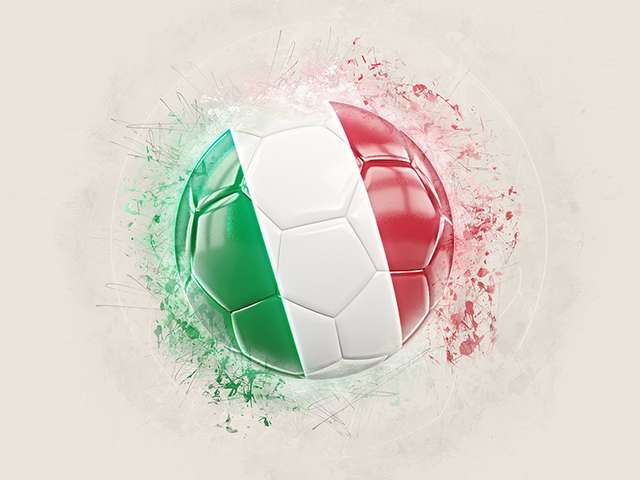 Футбольный мяч в стиле грандж. Скачать флаг. Италия