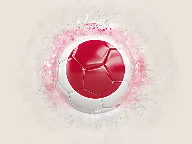 Grunge football. Download flag icon of Japan at PNG format