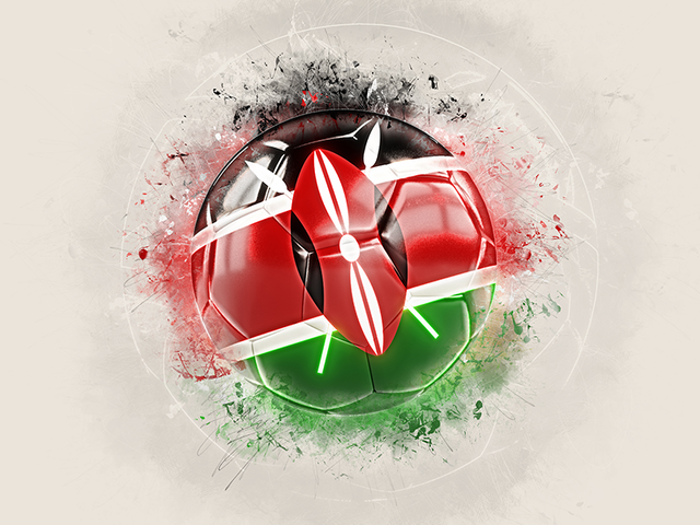 Футбольный мяч в стиле грандж. Скачать флаг. Кения