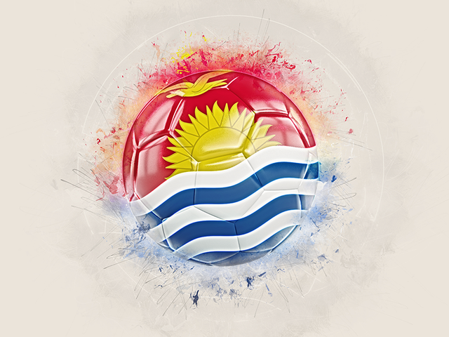Grunge football. Download flag icon of Kiribati at PNG format