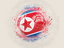 North Korea. Grunge football. Download icon.