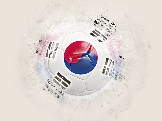 Grunge football. Download flag icon of South Korea at PNG format