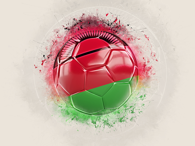 Grunge football. Download flag icon of Malawi at PNG format