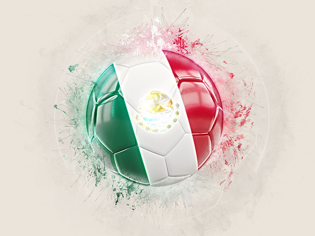 Grunge football. Download flag icon of Mexico at PNG format