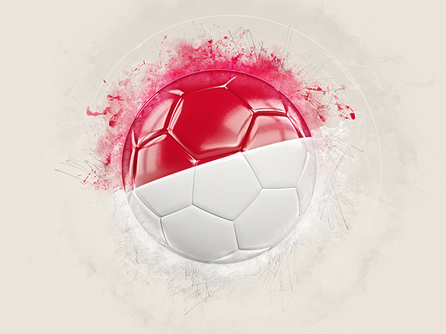 Grunge football. Download flag icon of Monaco at PNG format