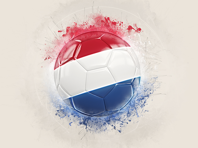 Футбольный мяч в стиле грандж. Скачать флаг. Нидерланды