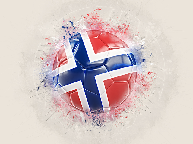 Grunge football. Download flag icon of Norway at PNG format