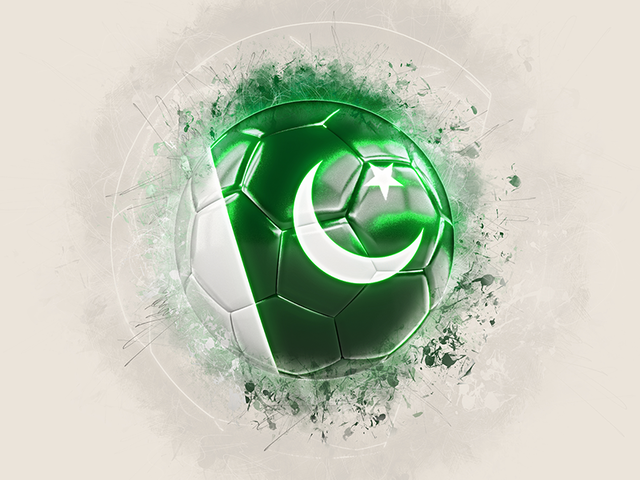 Grunge football. Download flag icon of Pakistan at PNG format
