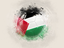 Palestinian territories. Grunge football. Download icon.
