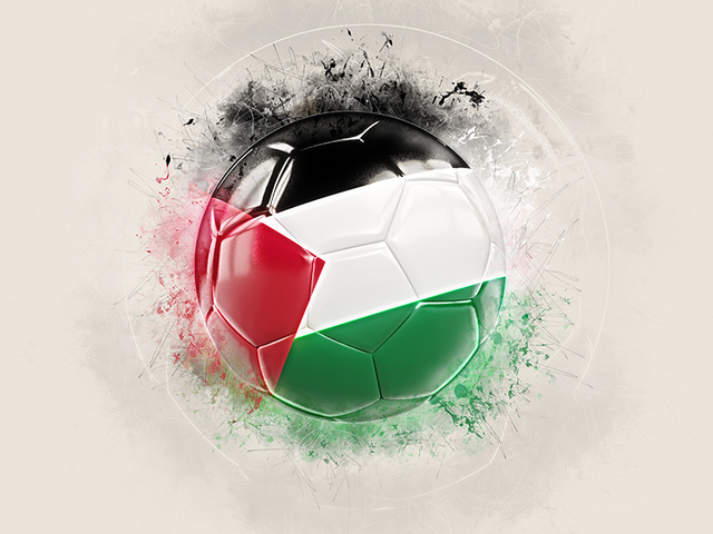 Grunge football. Download flag icon of Palestinian territories at PNG format