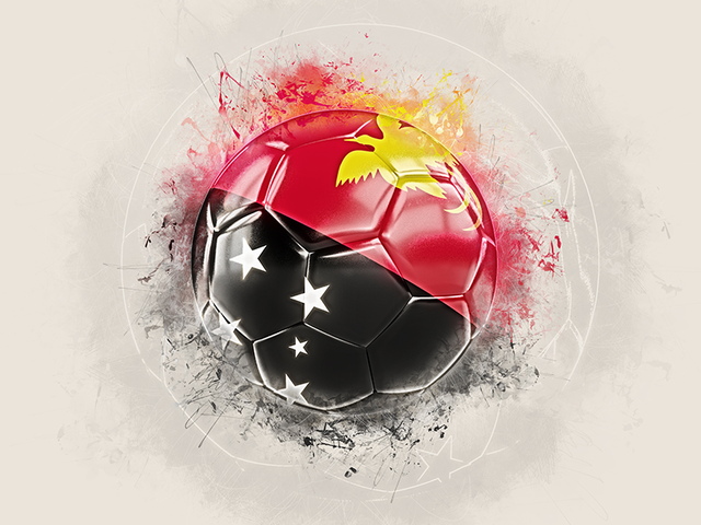 Grunge football. Download flag icon of Papua New Guinea at PNG format