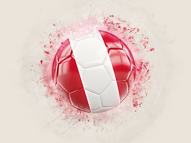 Grunge football. Download flag icon of Peru at PNG format