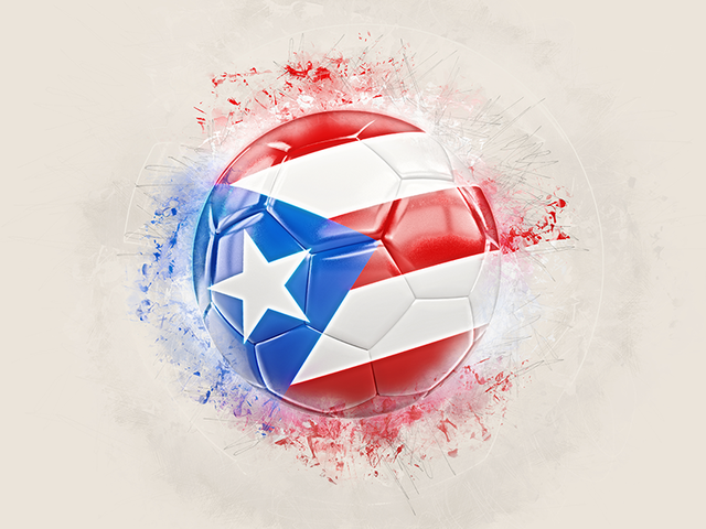 Grunge football. Download flag icon of Puerto Rico at PNG format