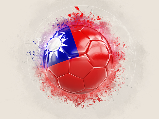 Grunge football. Download flag icon of Taiwan at PNG format