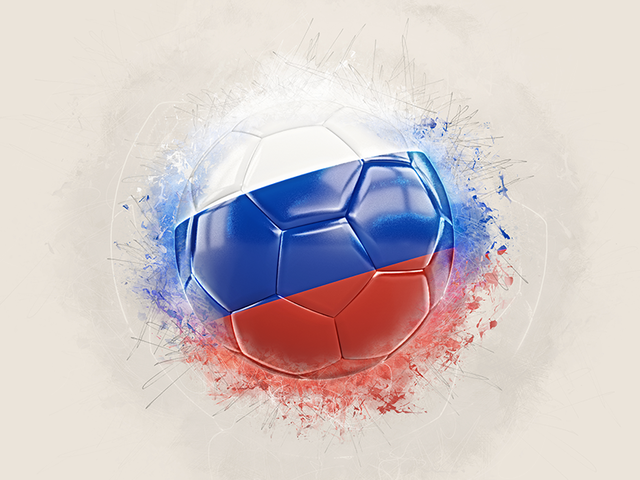 Grunge football. Download flag icon of Russia at PNG format